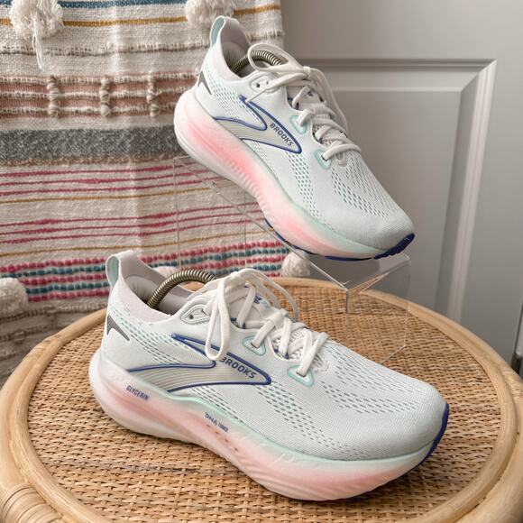 Brooks Shoes - Brooks Glycerin 22 White Limpet Shell Amparo Running Sneakers Women’s 7.5